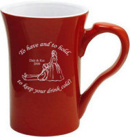 Ceramic Mugs: 14oz Red Vienna Coffee Mugs